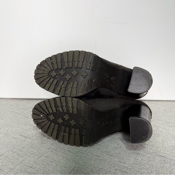 Juicy Contour Cable Knit High Heel Sweater Ankle Boots Gray 7.5 - Picture 11 of 12